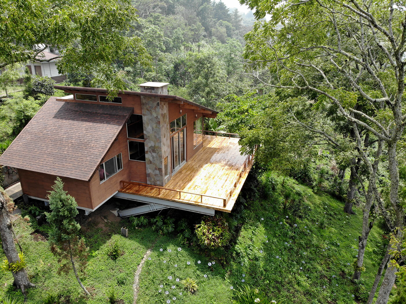 Cista aerea de Cabaña en Finca San José